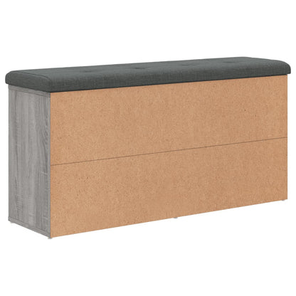 Panca Porta Scarpe Grigio Sonoma 102x32x50 cm Legno Multistrato | homemem39