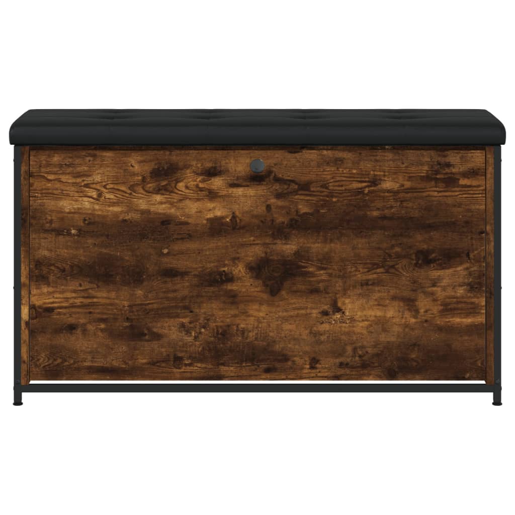 Panca Portascarpe Cassetto Ribaltabile Rovere Fumo 102x32x56cm - homemem39