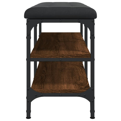 Panca Porta Scarpe Rovere Marrone 82x32x47cm Legno Multistrato - homemem39