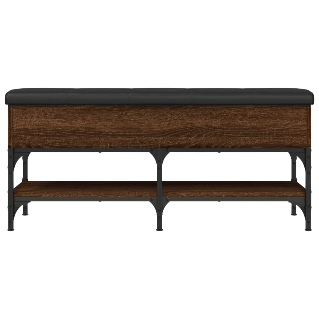 Panca Porta Scarpe Rovere Marrone 102x35x45cm Legno Multistrato - homemem39