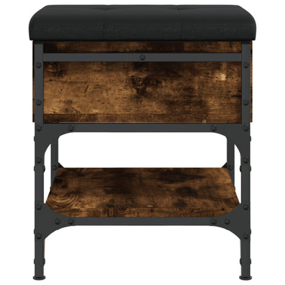 Panca Porta Scarpe Rovere Fumo 42x42x45 cm in Legno Multistrato - homemem39