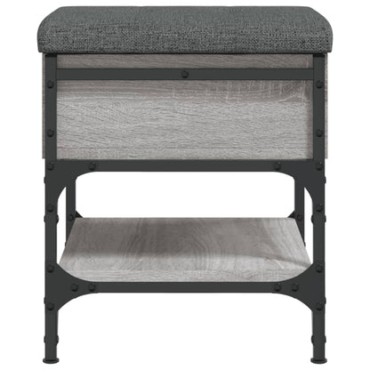 Panca Porta Scarpe Grigio Sonoma 42x42x45 cm Legno Multistrato - homemem39