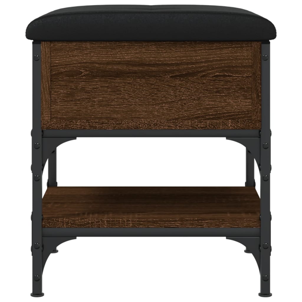 Panca Porta Scarpe Rovere Marrone 42x42x45 cm Legno Multistrato - homemem39