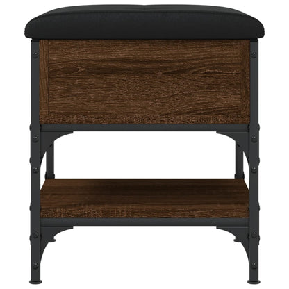 Panca Porta Scarpe Rovere Marrone 42x42x45 cm Legno Multistrato - homemem39