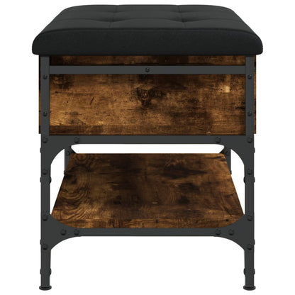 Panca Porta Scarpe Rovere Fumo 62x42x45 cm in Legno Multistrato - homemem39
