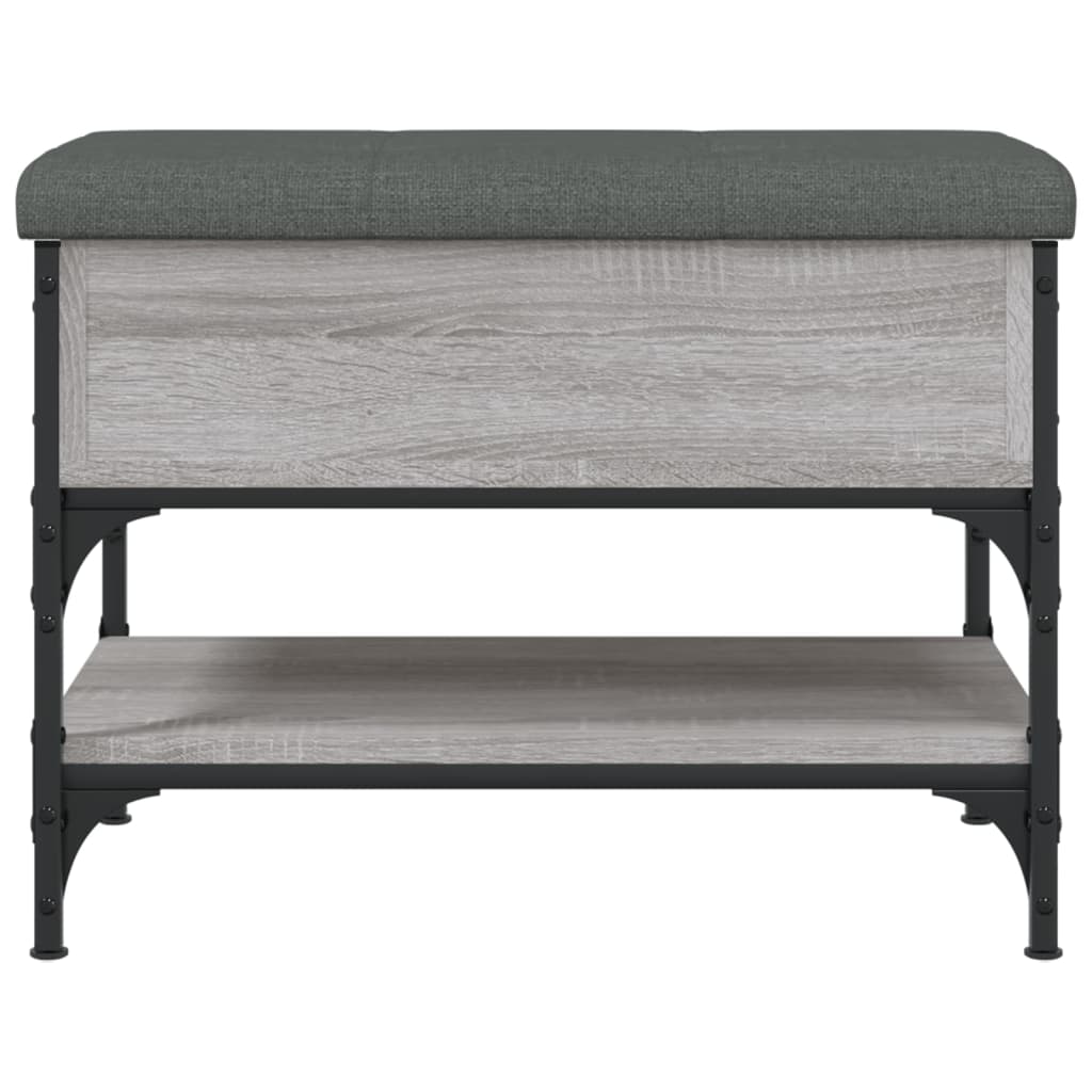 Panca Porta Scarpe Grigio Sonoma 62x42x45 cm Legno Multistrato - homemem39