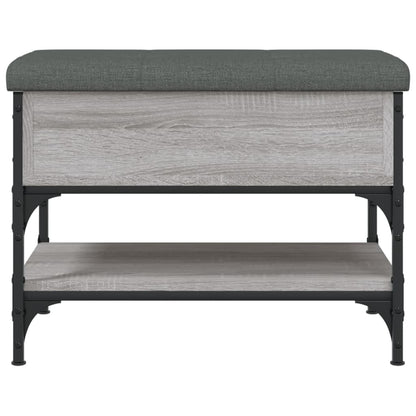 Panca Porta Scarpe Grigio Sonoma 62x42x45 cm Legno Multistrato - homemem39