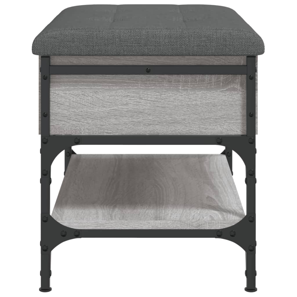 Panca Porta Scarpe Grigio Sonoma 62x42x45 cm Legno Multistrato - homemem39