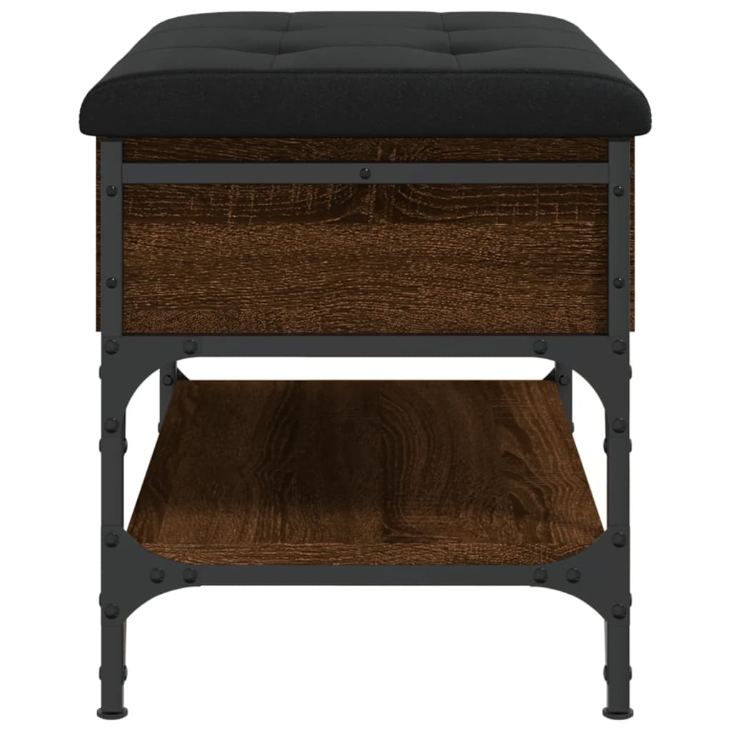 Panca Porta Scarpe Rovere Marrone 62x42x45 cm Legno Multistrato - homemem39