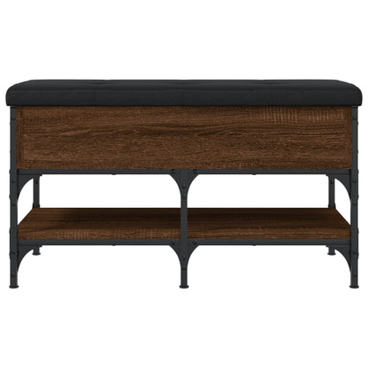 Panca Porta Scarpe Rovere Marrone 82x42x45 cm Legno Multistrato - homemem39