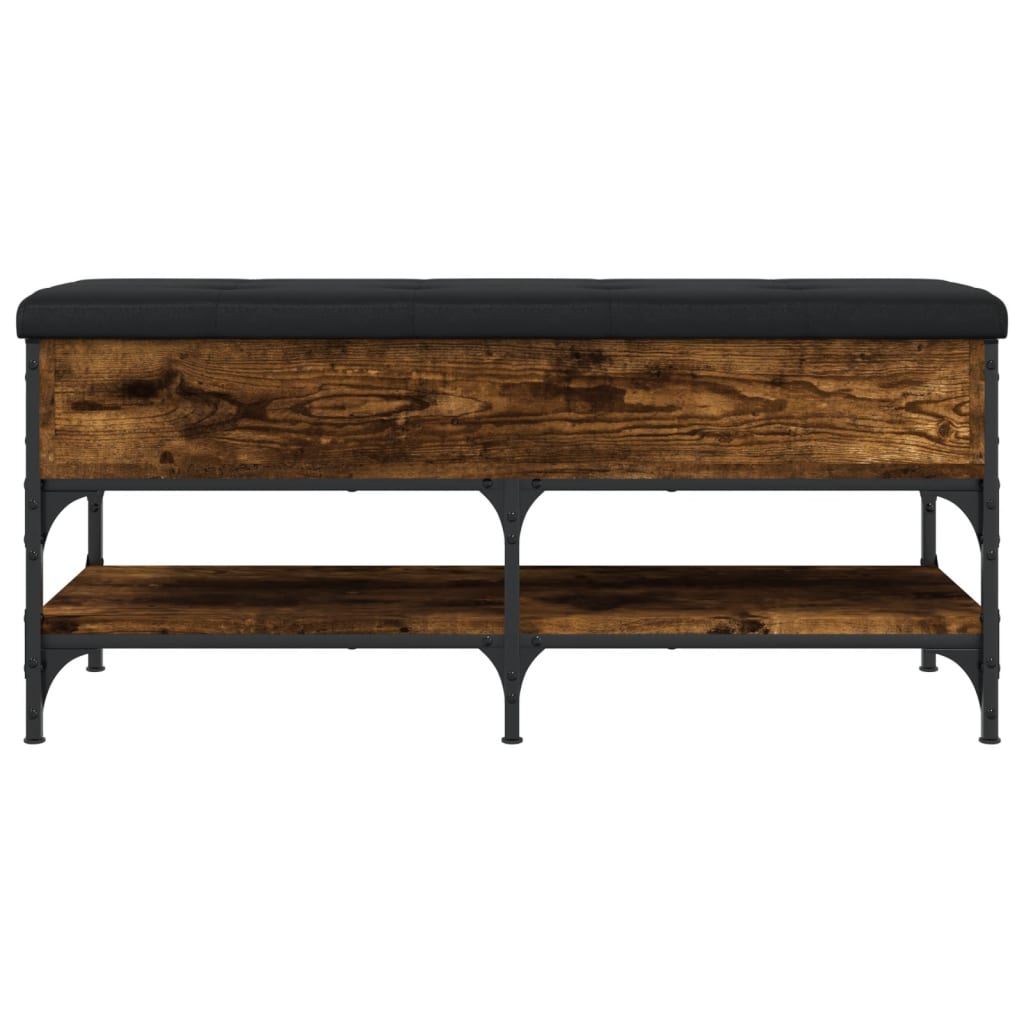 Panca Porta Scarpe Rovere Fumo 102x42x45 cm Legno Multistrato - homemem39