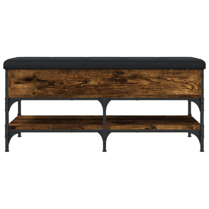 Panca Porta Scarpe Rovere Fumo 102x42x45 cm Legno Multistrato - homemem39