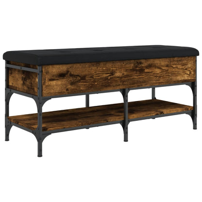 Panca Porta Scarpe Rovere Fumo 102x42x45 cm Legno Multistrato - homemem39