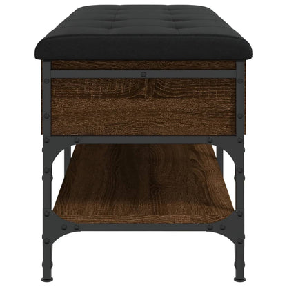 Panca Porta Scarpe Rovere Marrone 102x42x45cm Legno Multistrato - homemem39