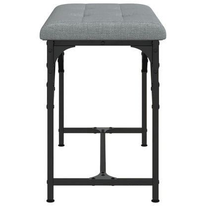 Panca da Pranzo Grigio Chiaro 62x32x45 cm in Acciaio e Tessuto