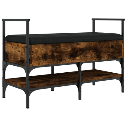 Panca Porta Scarpe Rovere Fumo 85,5x42x57,5cm Legno Multistrato - homemem39