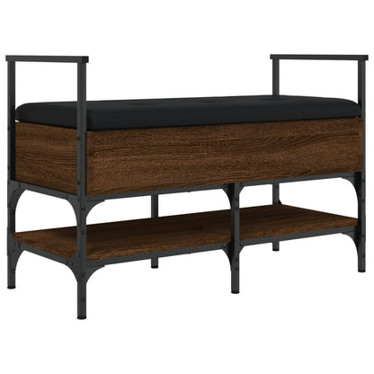 Panca Porta Scarpe Rovere Marrone 85,5x42x57,5 cm - homemem39