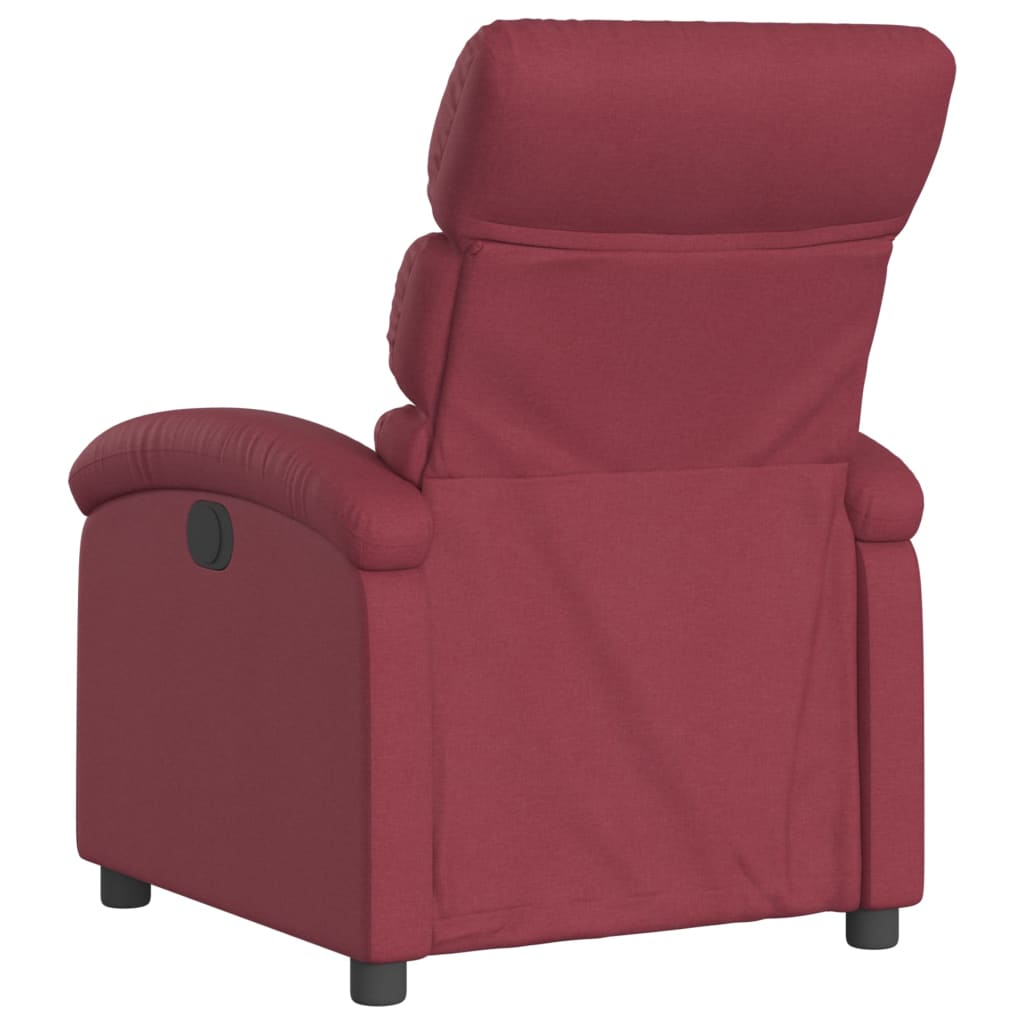 Poltrona Elettrica Reclinabile Rosso Vino in Tessuto | homemem39
