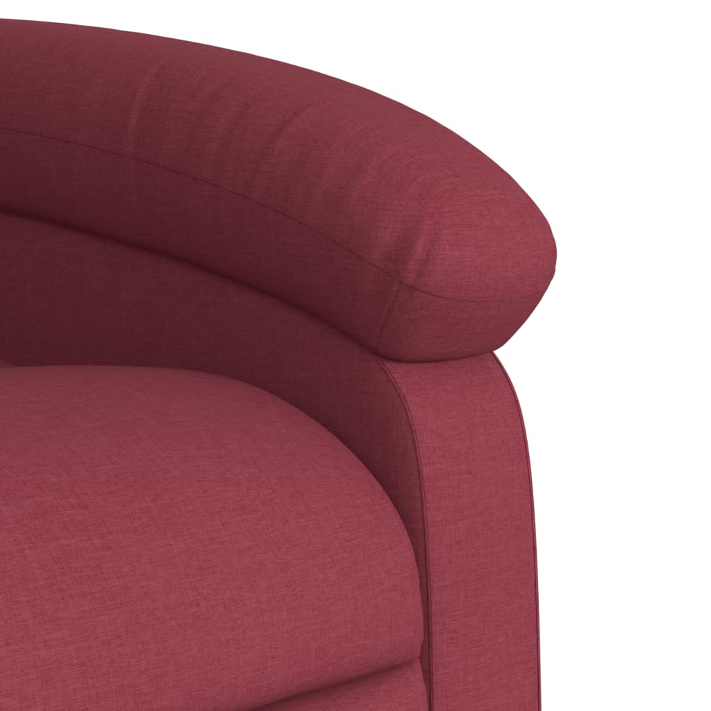 Poltrona Elettrica Reclinabile Rosso Vino in Tessuto | homemem39