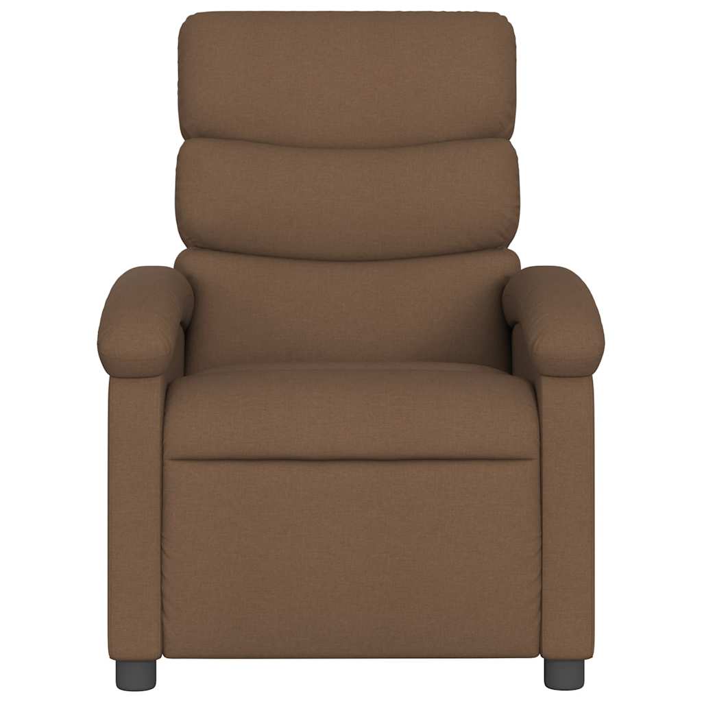 Poltrona Elettrica Reclinabile Marrone in Tessuto | homemem39