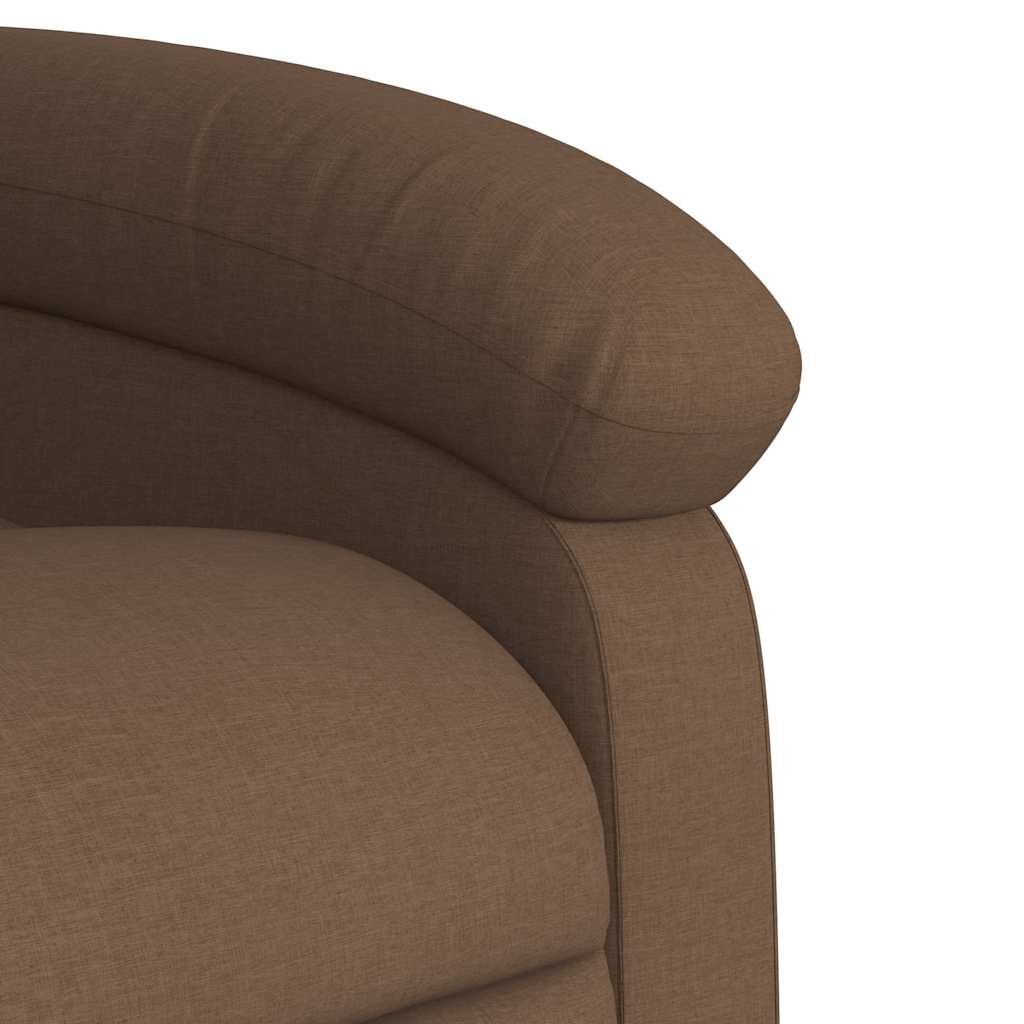 Poltrona Elettrica Reclinabile Marrone in Tessuto | homemem39