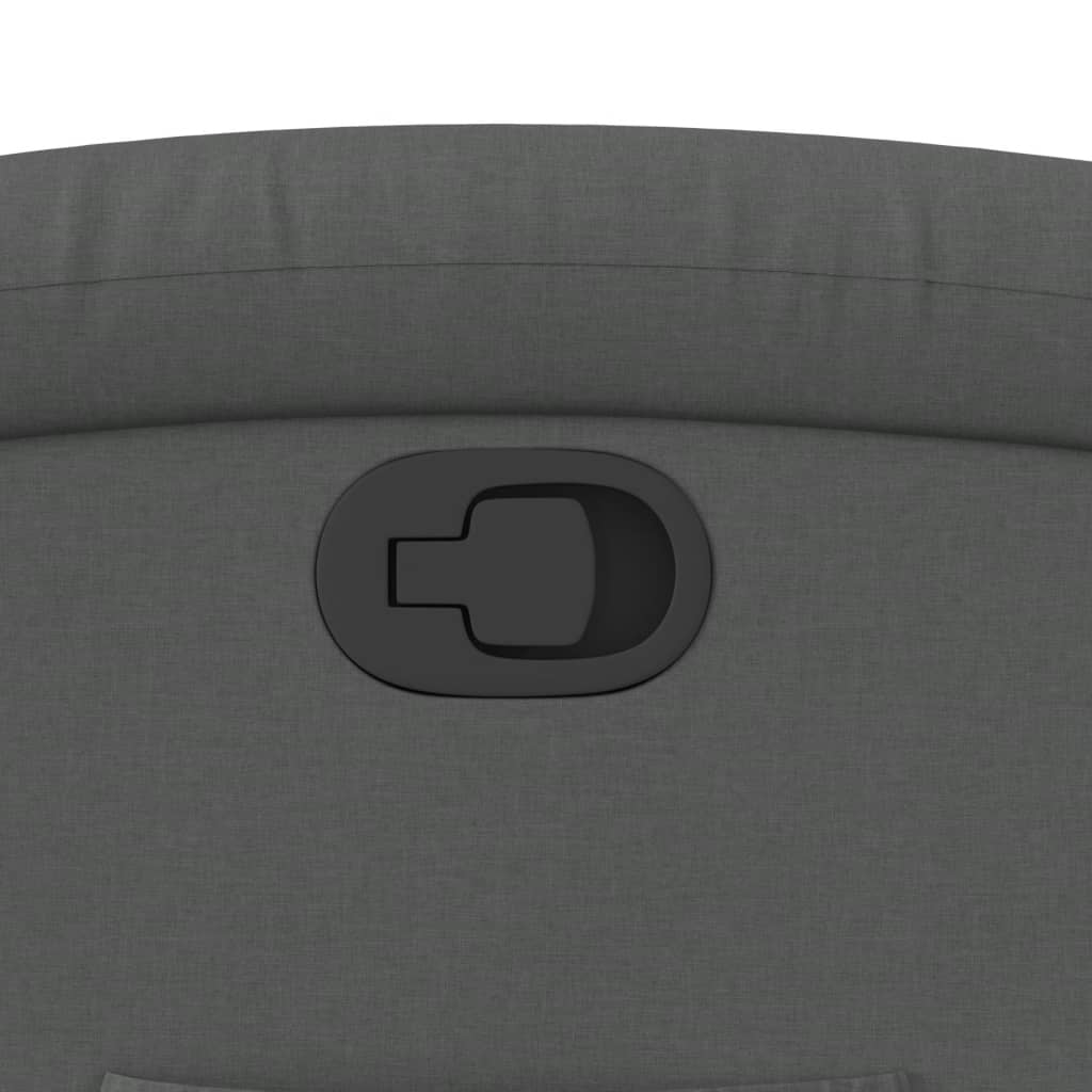 Poltrona Alzapersona Reclinabile Grigio Scuro in Tessuto - homemem39