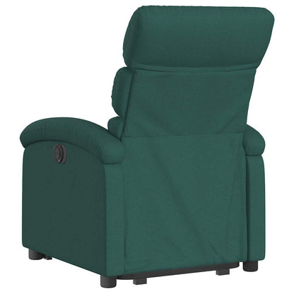 Poltrona Alzapersona Reclinabile Verde Scuro in Tessuto | homemem39