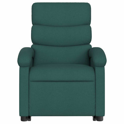 Poltrona Alzapersona Massaggiante Verde Scuro in Tessuto | homemem39