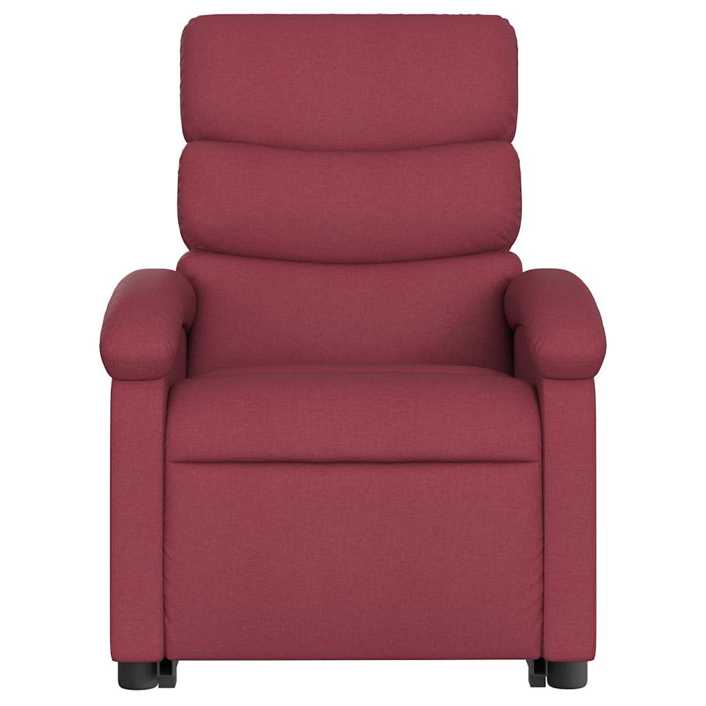 Poltrona Alzapersona Reclinabile Elettrica Rosso Vino Tessuto | homemem39