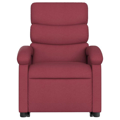 Poltrona Alzapersona Reclinabile Elettrica Rosso Vino Tessuto | homemem39