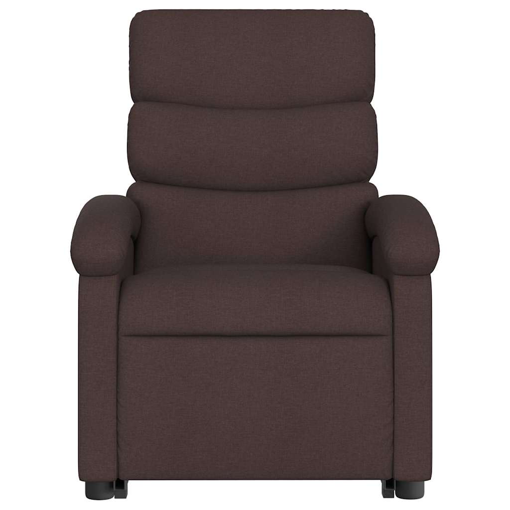 Poltrona Alzapersona Reclinante Elettrica Marrone Scuro Tessuto | homemem39