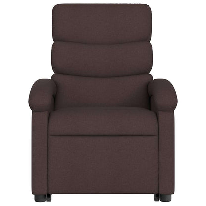 Poltrona Alzapersona Reclinante Elettrica Marrone Scuro Tessuto | homemem39
