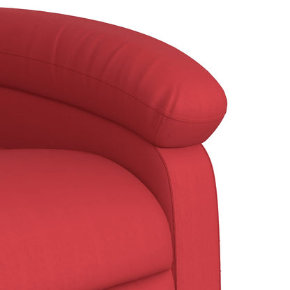 Poltrona Massaggio Elettrica Reclinabile Rosso Similpelle | homemem39