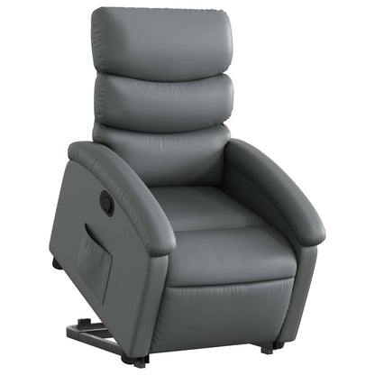 Poltrona Alzapersona Reclinabile Grigio in Similpelle | homemem39
