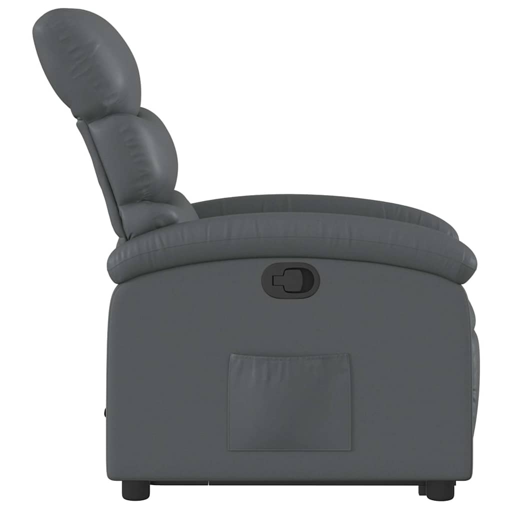 Poltrona Alzapersona Reclinabile Grigio in Similpelle | homemem39