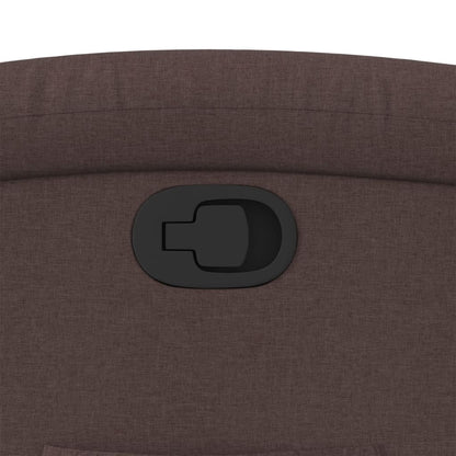 Poltrona Alzapersona Reclinabile Marrone Scuro in Tessuto - homemem39