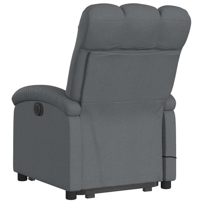 Poltrona Alzapersona Massaggi Reclinabile Grigio Scuro Tessuto | homemem39