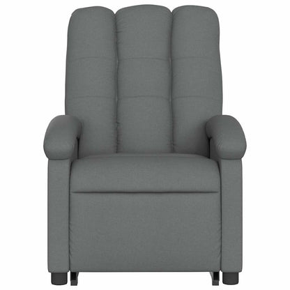 Poltrona Alzapersona Massaggi Reclinabile Grigio Scuro Tessuto | homemem39