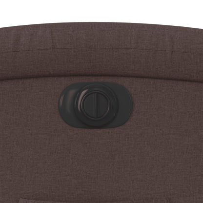 Poltrona Alzapersona Reclinante Elettrica Marrone Scuro Tessuto - homemem39