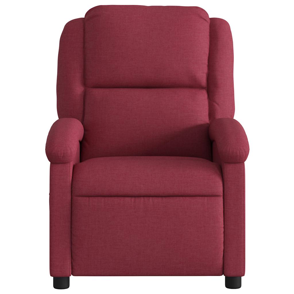 Poltrona Elettrica Reclinabile Rosso Vino in Tessuto | homemem39