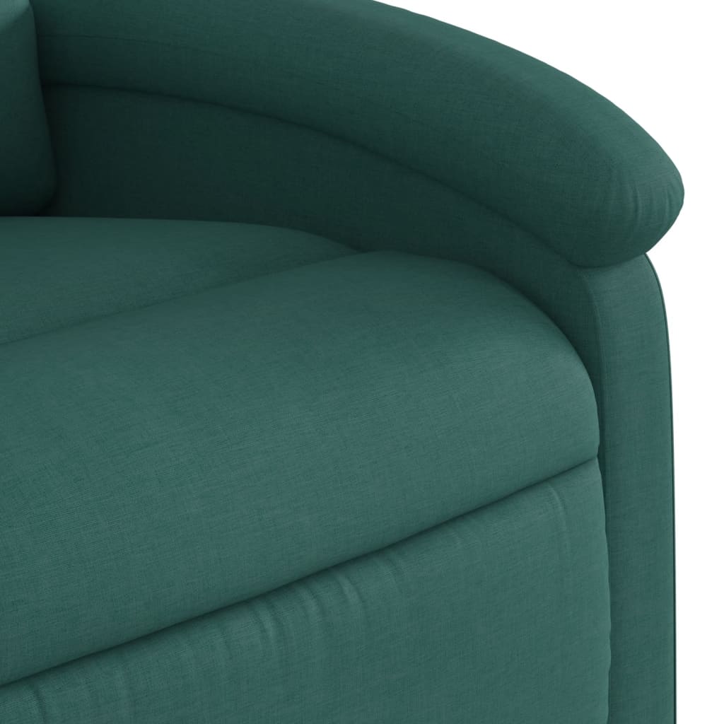 Poltrona Elettrica Reclinabile Verde Scuro in Tessuto | homemem39
