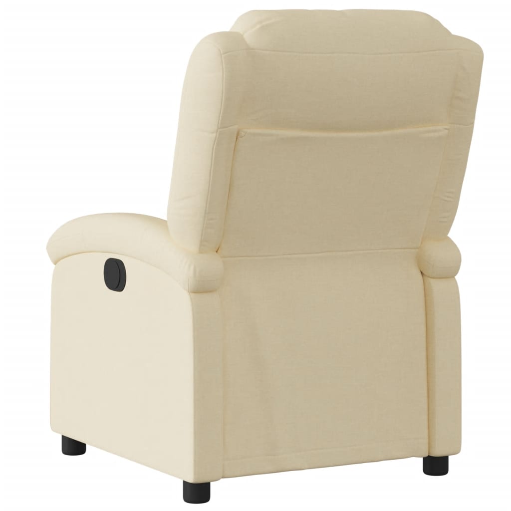 Poltrona Elettrica Reclinabile Crema in Tessuto | homemem39