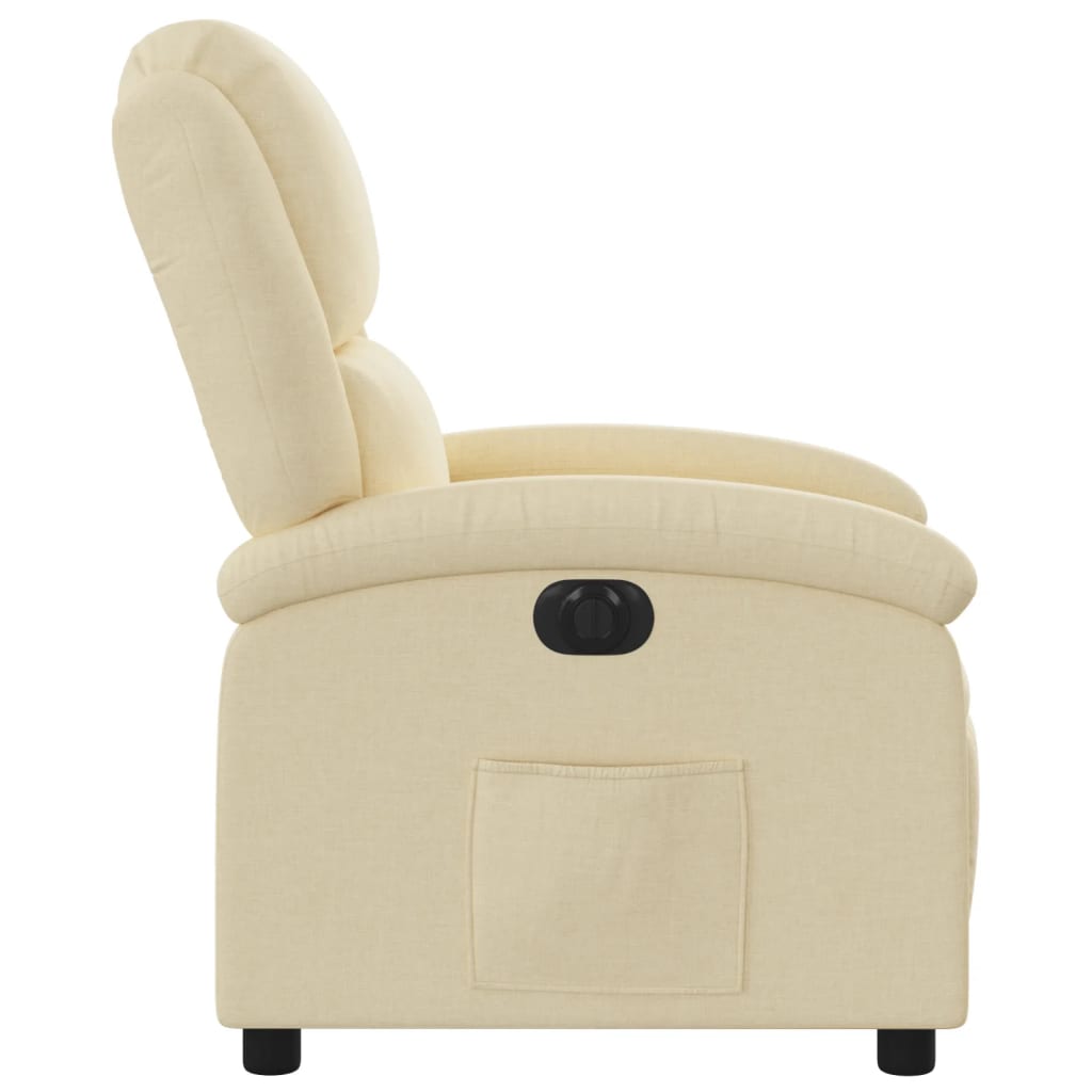 Poltrona Elettrica Reclinabile Crema in Tessuto | homemem39