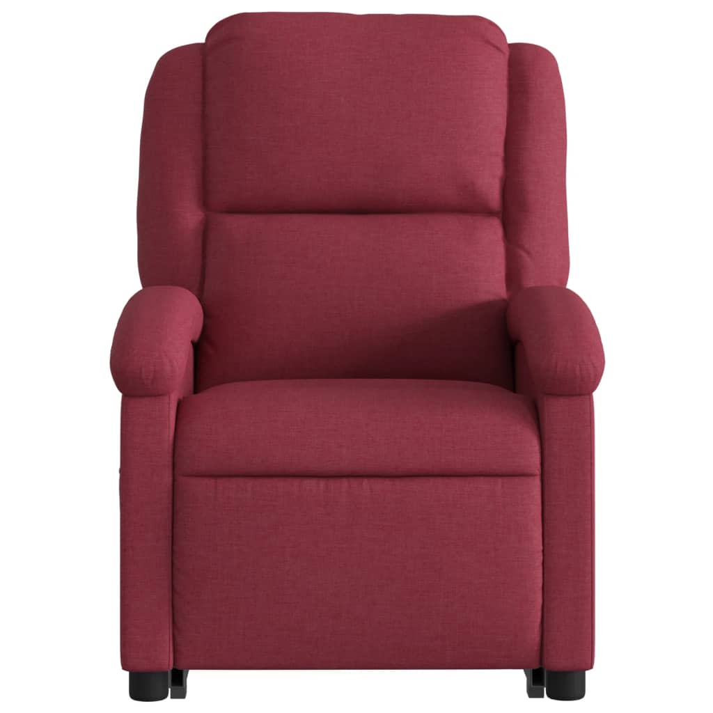 Poltrona Alzapersona Reclinabile Rosso Vino in Tessuto | homemem39