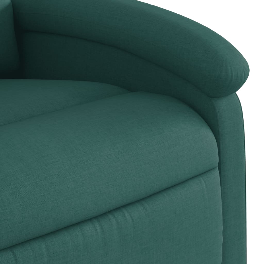 Poltrona Alzapersona Massaggiante Verde Scuro in Tessuto | homemem39