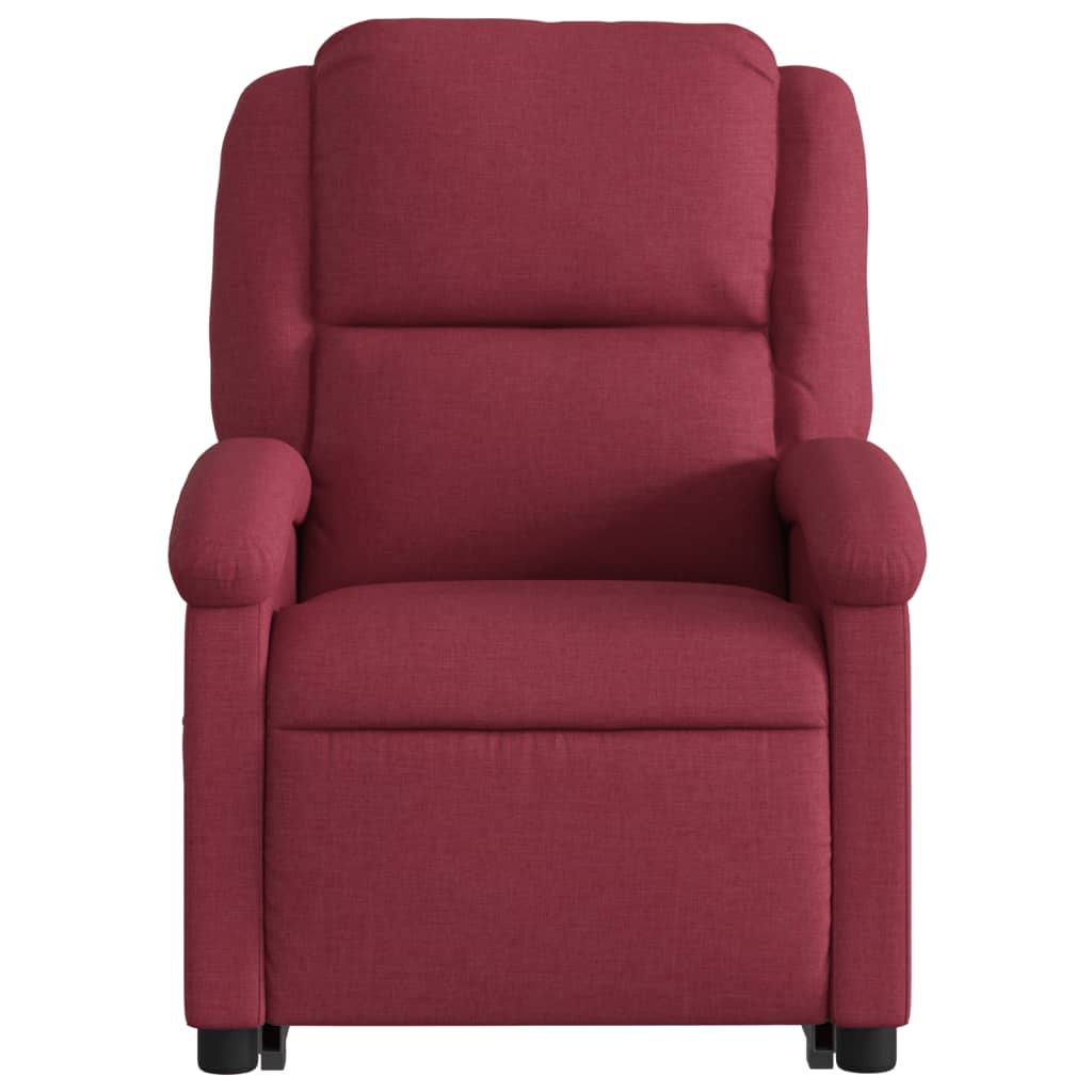 Poltrona Alzapersona Reclinabile Elettrica Rosso Vino Tessuto | homemem39