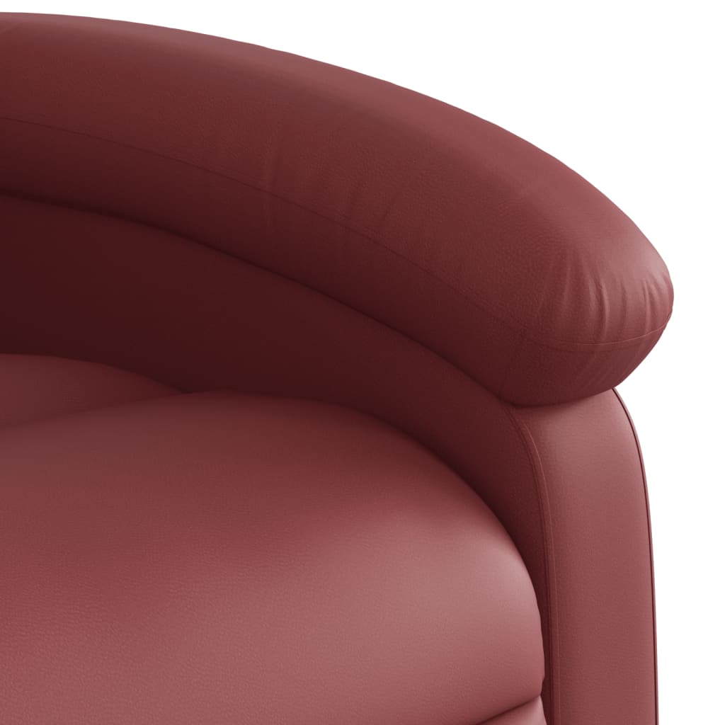 Poltrona Reclinabile Elettrica Rosso Vino in Similpelle | homemem39