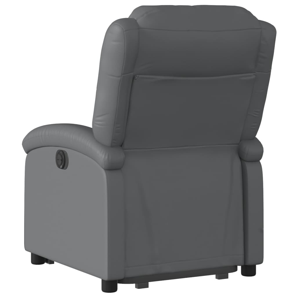Poltrona Alzapersona Reclinabile Grigio in Similpelle | homemem39