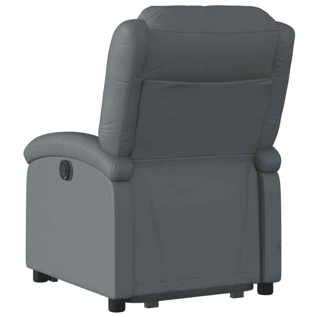 Poltrona Alzapersona Reclinabile Grigio in Similpelle | homemem39