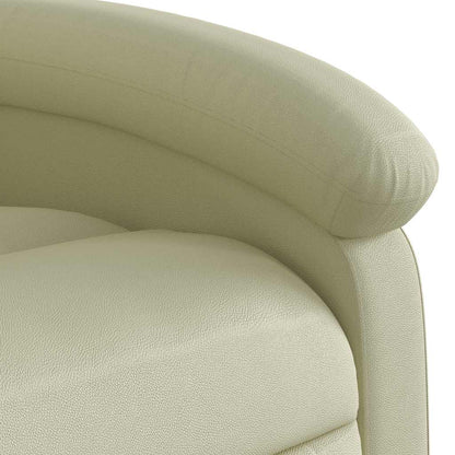 Poltrona Alzapersona Reclinabile Crema in Vera Pelle | homemem39